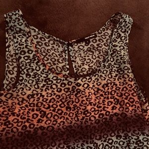 High low long top leopard print tie dye multicolor chiffon flowy fashion summer